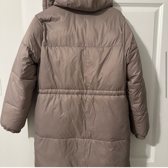 Abercrombie & Fitch A&F AIR CLOUD Puffer Parka Jacket WOMENS Small Taupe‎ - Picture 5 of 5